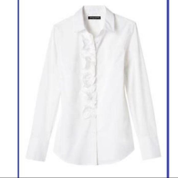 SOLD***Banana Republic Riley Ruffle Button Down - Picture 7 of 7